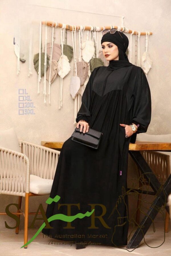 Basic Black Abaya - Image 2