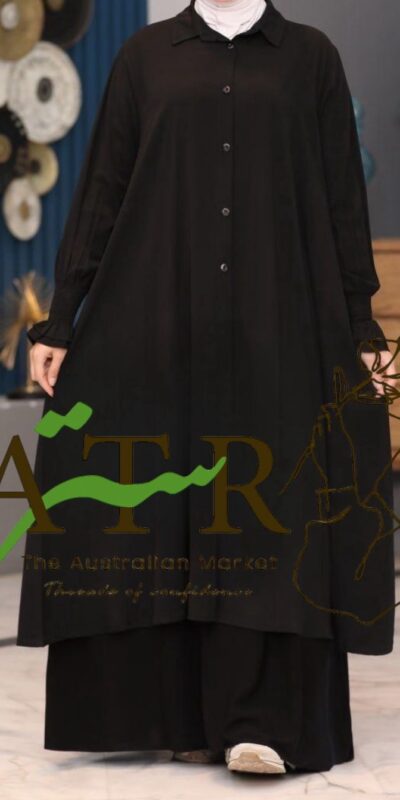 Two-Piece Set (Long Blouse + Skirt)