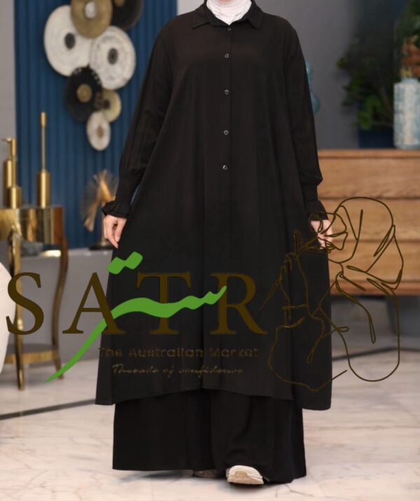 Two-Piece Set (Long Blouse + Skirt)